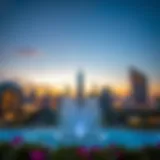 Stunning view of Address Fountain Views skyline