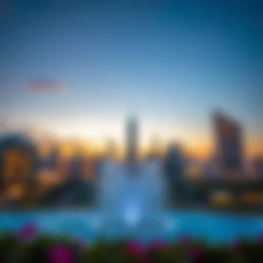 Stunning view of Address Fountain Views skyline