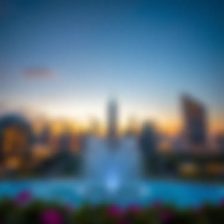 Stunning view of Address Fountain Views skyline