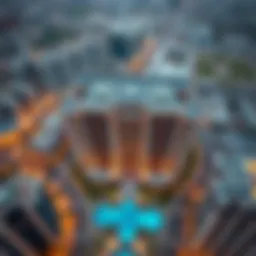 Aerial view of Al Nasr Square Block B showcasing its architectural design