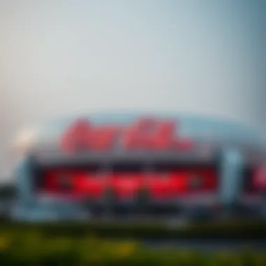 Exterior view of Coca-Cola Arena showcasing its modern architecture