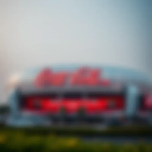 Exterior view of Coca-Cola Arena showcasing its modern architecture