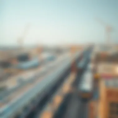 Aerial view of Etihad Rail construction site
