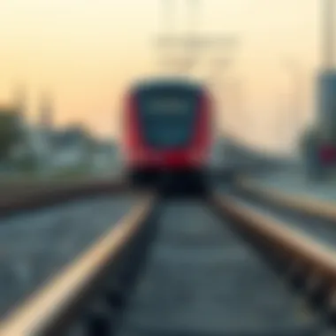 Modern train on the Etihad Rail track