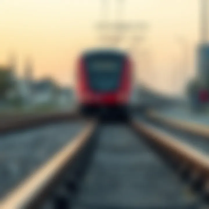 Modern train on the Etihad Rail track