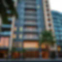 Dramatic facade of Emarat Atrium Building