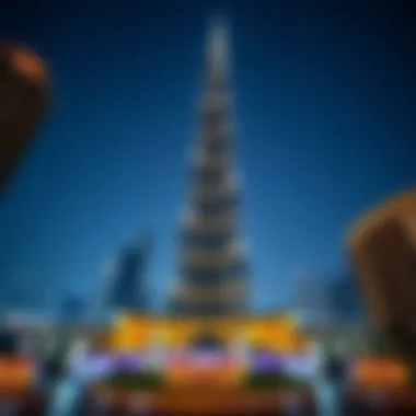 The Iconic Burj Khalifa: A Cultural Landmark A stunning view of the Burj Khalifa with surrounding architecture