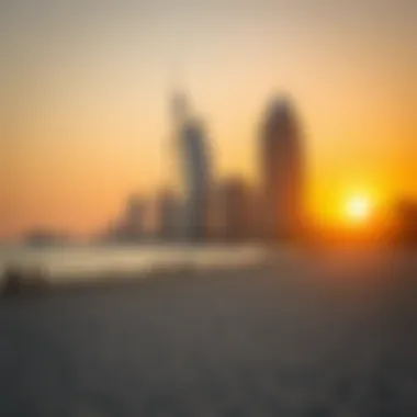 The serene beauty of Jumeirah Beach with stunning sunset