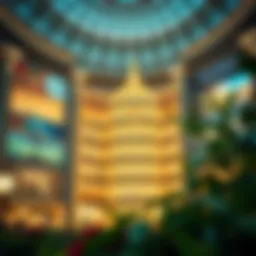 Stunning architectural facade of خنجي ياس مول