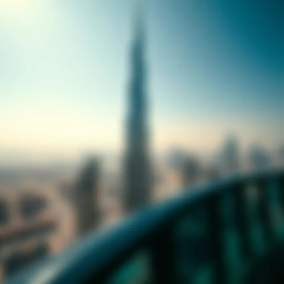 Stunning view of Burj Khalifa amidst the city skyline