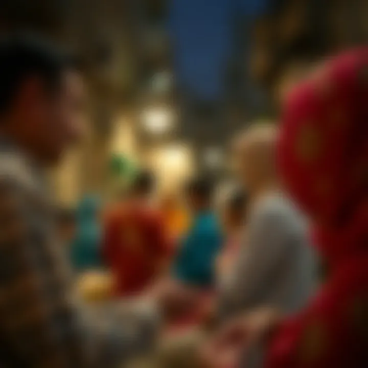 Community gathering in Umm Hurair