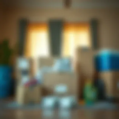 Essential Packing Supplies for Moving Packing supplies and boxes ready for relocation