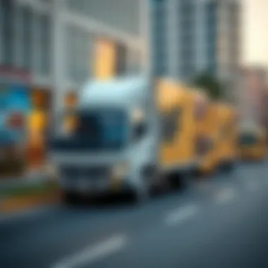 Transportation Vehicle for Moving Services A vehicle planned for transportation of goods
