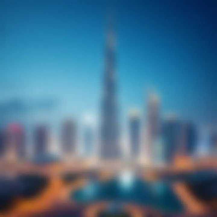 Breathtaking skyline of Dubai during holiday celebrations