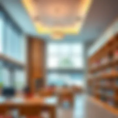 Library facilities in a school in Al Qusais