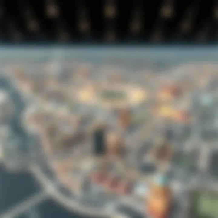 Map highlighting the economic landscape of the UAE